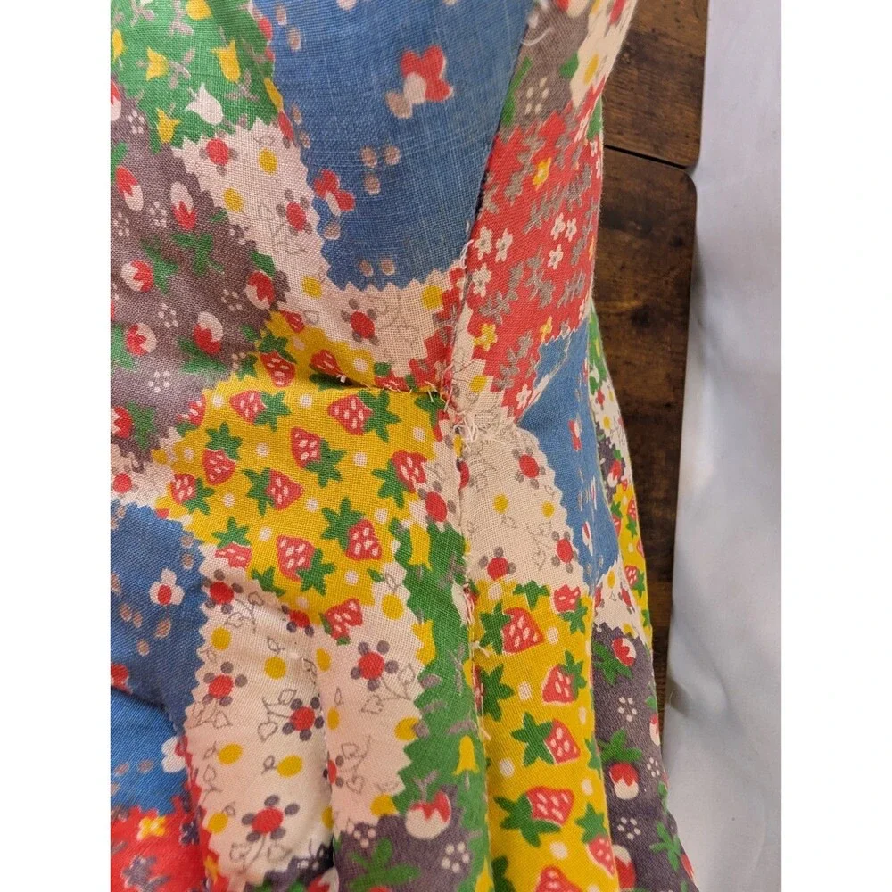 Vintage Patchwork Fabric Chicken Doorstop Draft Stopper Handmade Country Decor